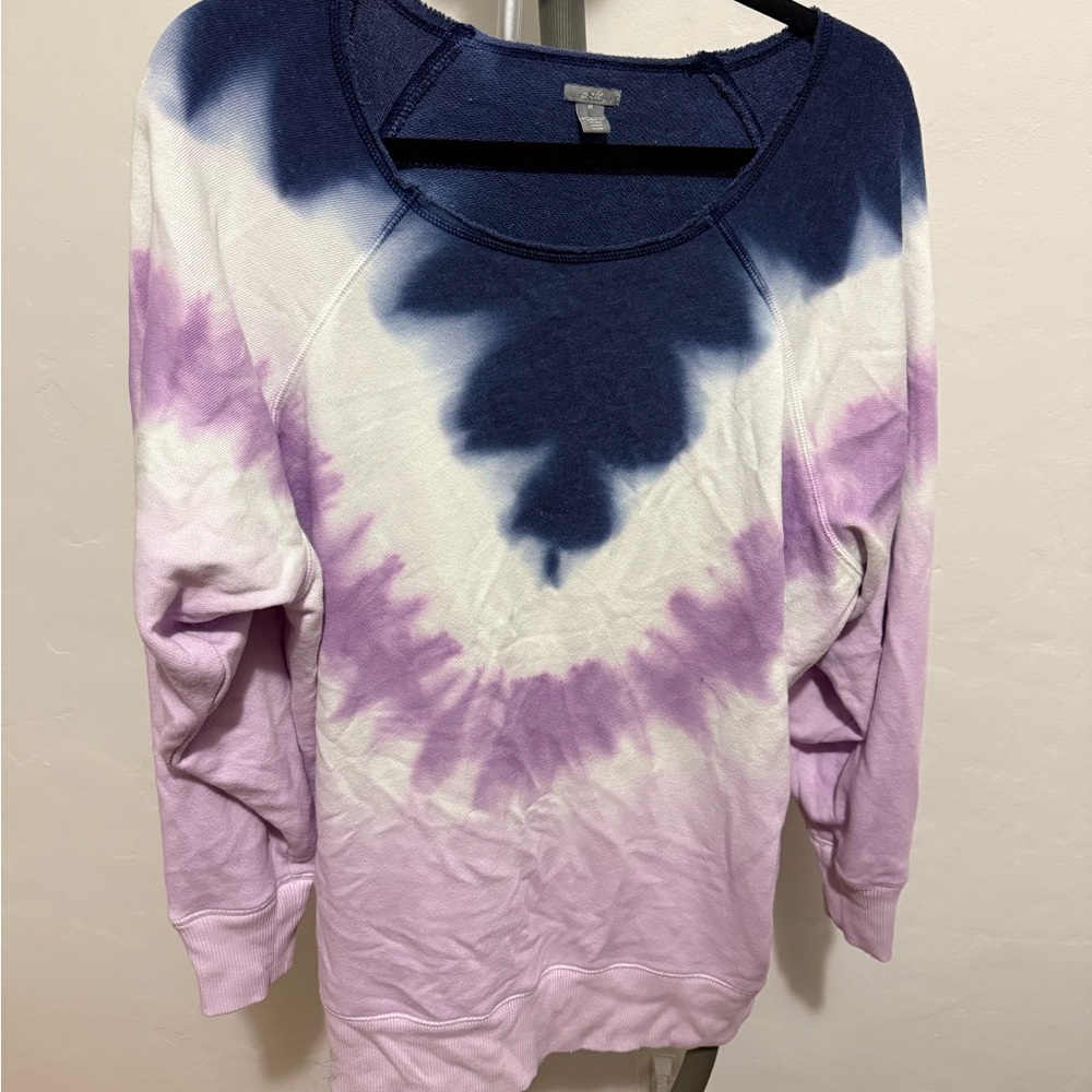 Aerie Purple and Blue Tie-Dye Sweatshirt